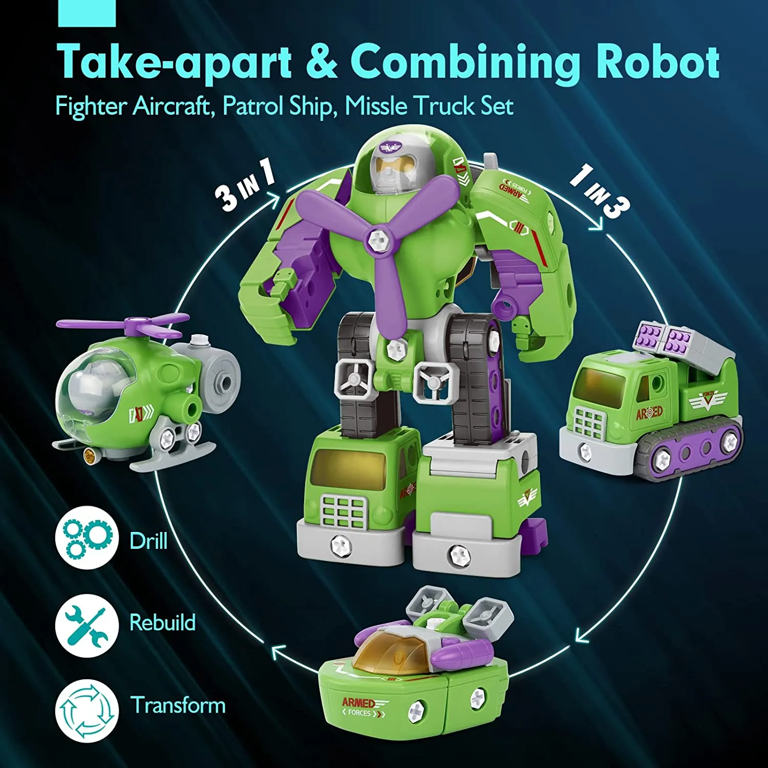 Take apart transform robot toys for boys girls