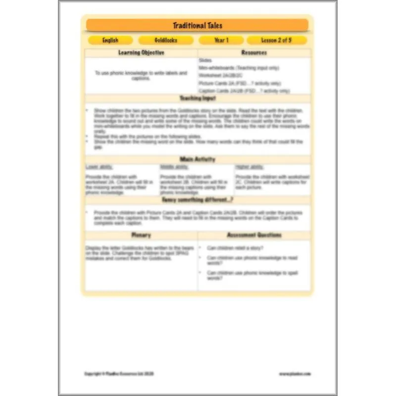 Traditional Tales English Pack