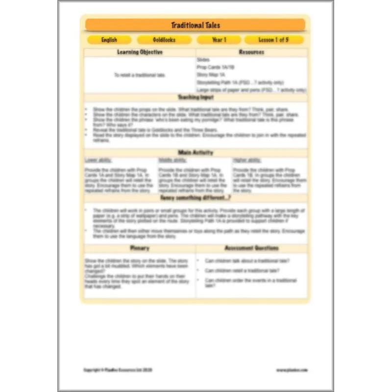 Traditional Tales English Pack