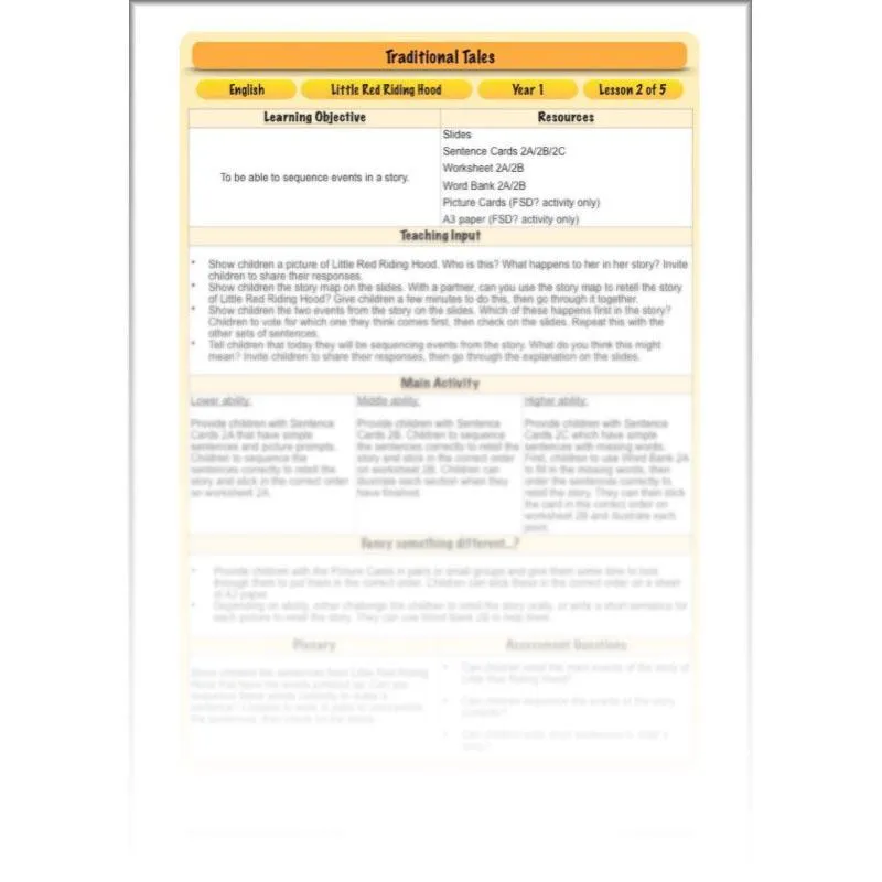 Traditional Tales English Pack