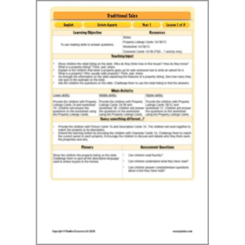 Traditional Tales English Pack