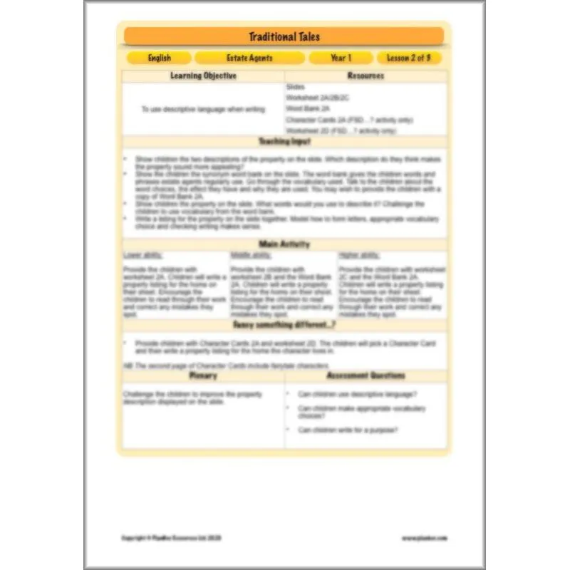 Traditional Tales English Pack