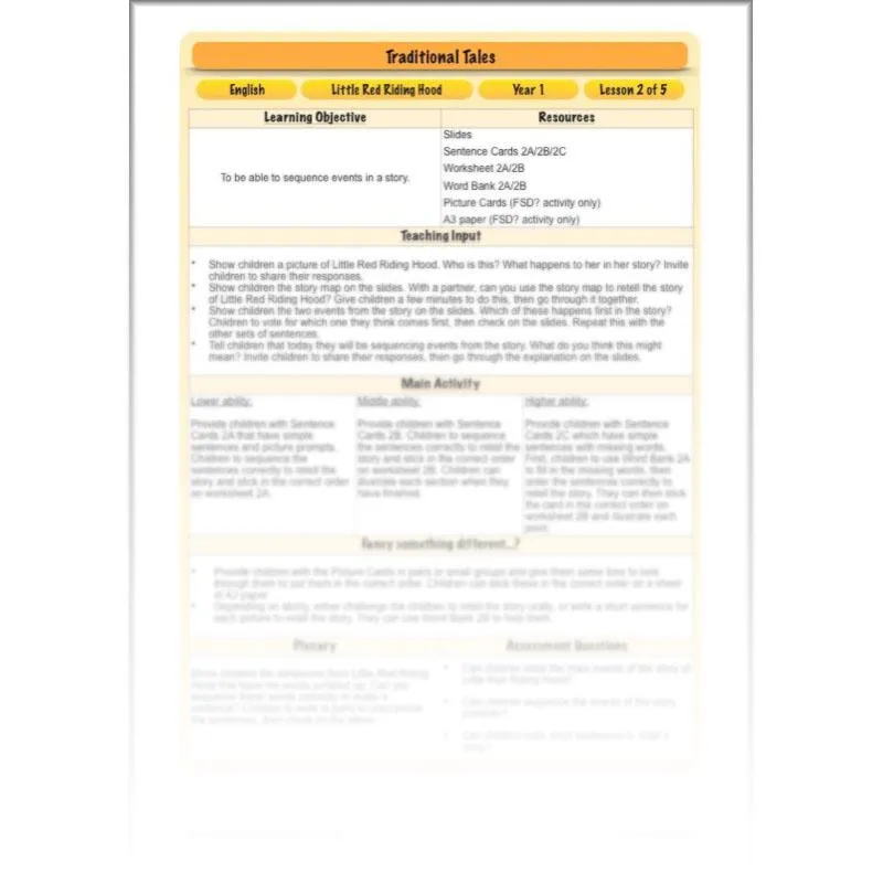 Traditional Tales English Pack