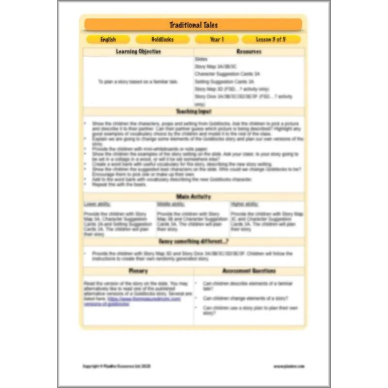 Traditional Tales English Pack