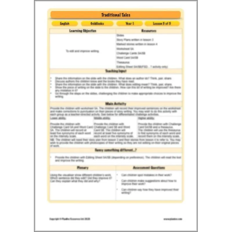 Traditional Tales English Pack