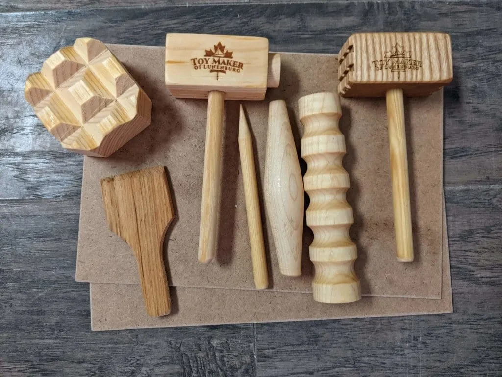 Wooden Playdough Tool Kit