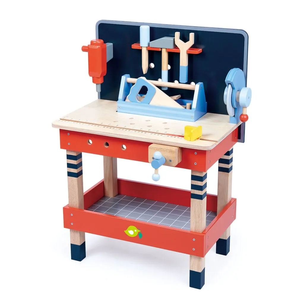 Wooden Toy Work Bench & Tool Set