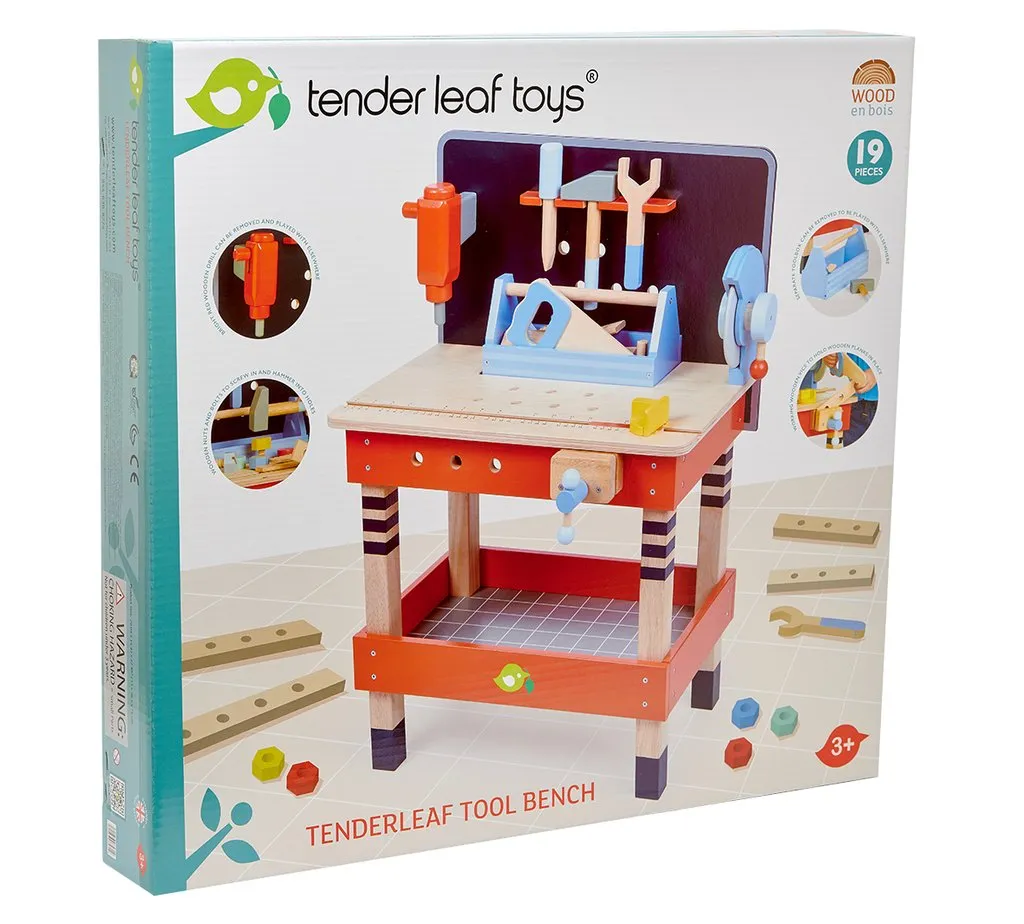 Wooden Toy Work Bench & Tool Set