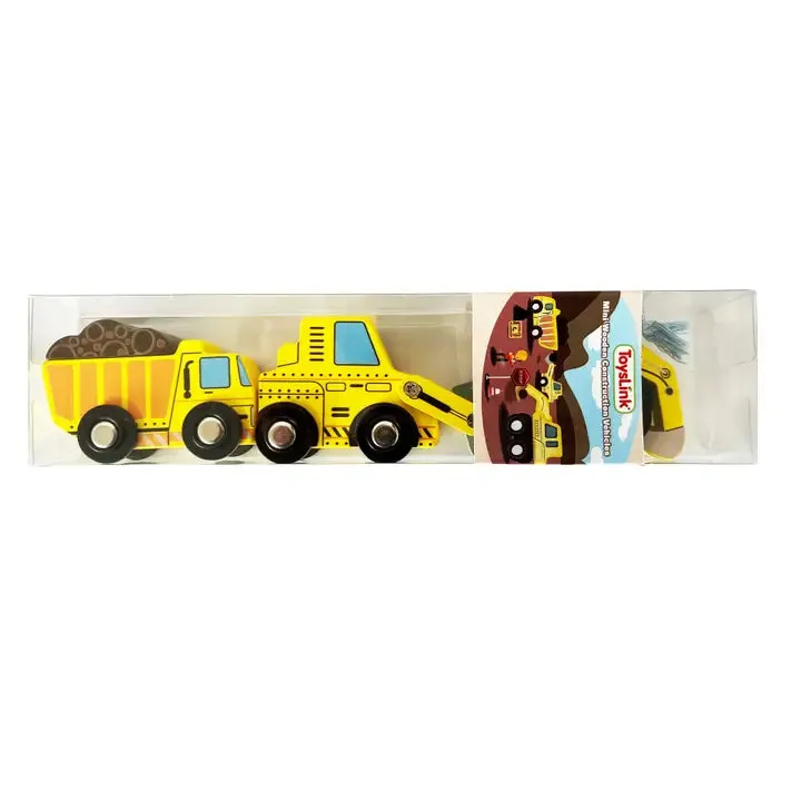 Wooden Wheelie Construction Truck Set